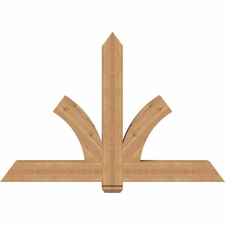 Ekena Millwork Redmond Smooth Timber Gable Bracket, Western Red Cedar, 60"W x 40"H x 5 1/2"D x 5 1/2"F, 16/12 Pitch GBW060X40X0606RED00SWR